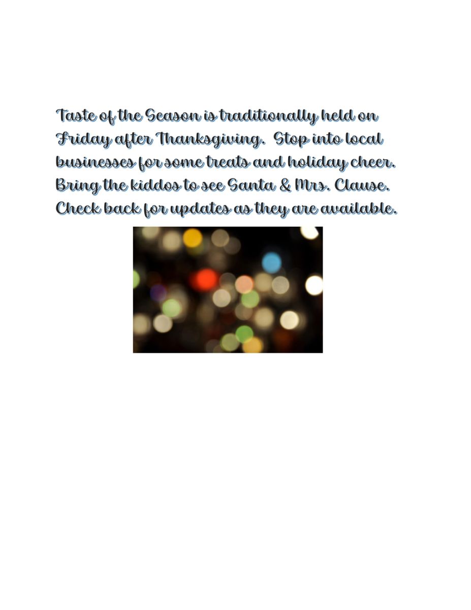 image poster advertising Taste of the Seasons, event after Thanksgiving Day